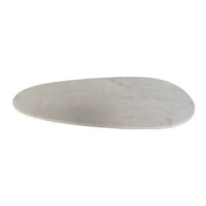Plaque de Marbre ovale blanche