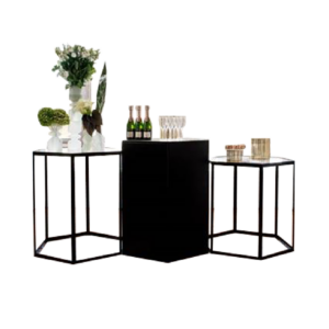 Module de 3 buffets triptyque Hexagone