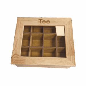 Boîte à thé vide 12 cases 31x28 cm