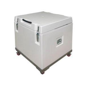 Coffre Isotherme Blanc Sur Roulette