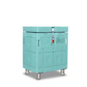 Coffre Isotherme Vert Sur Roulette